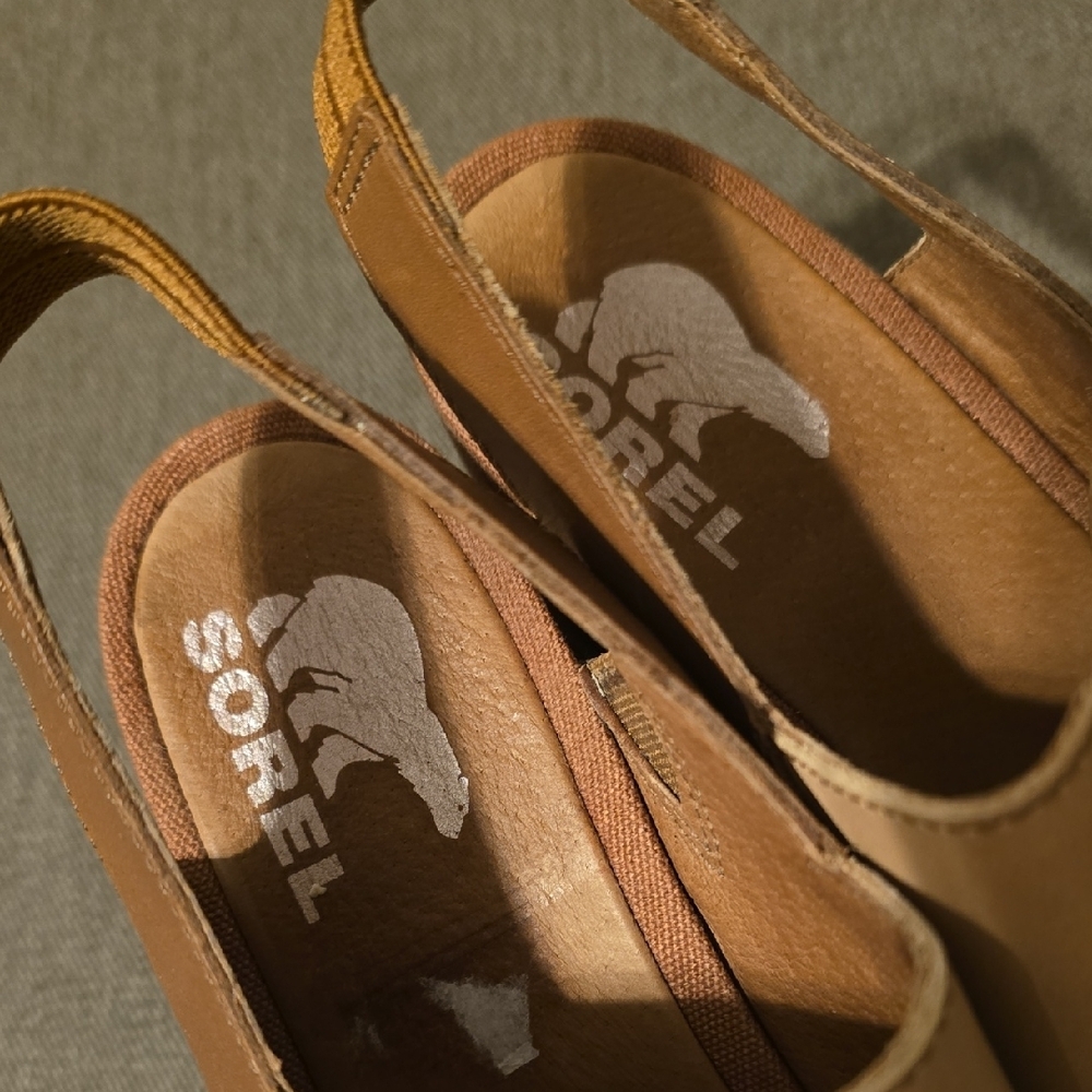 Sorel Tan and Brown Women's Sandals - Picture 2 of 4